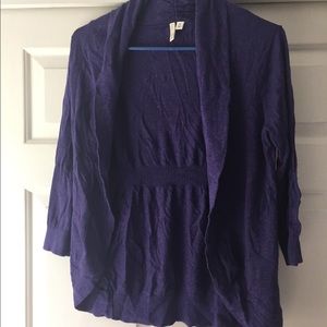 Frenchi XL purple cardigan